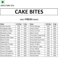 Cake Bites menu 1