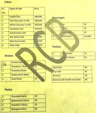 Rohit Cakes and Bakes menu 1