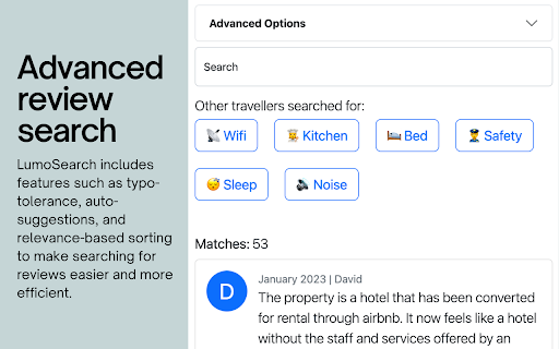 LumoSearch: Airbnb Review Summary & Search