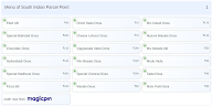 South Indian Parcel Point menu 1