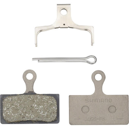 Shimano G05S-RX Disc Brake Pad and Spring - Resin Compound, Stainless Steel Back Plate, One Pair