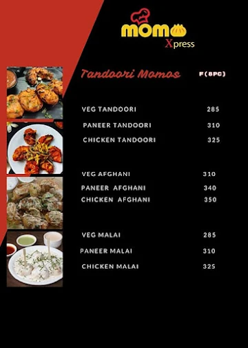 Momo Xpress menu 