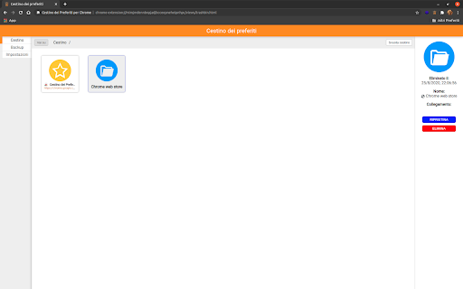 Cestino dei Preferiti per Chrome