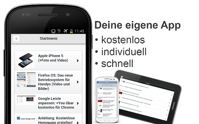 Appgenerator - kostenlos Apps erstellen chrome extension