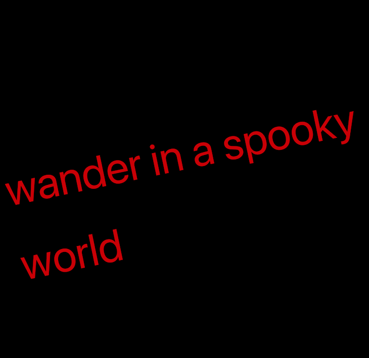 「wander in a spooky world」のメインビジュアル