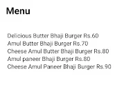 Shiv Bhaji Burger menu 1