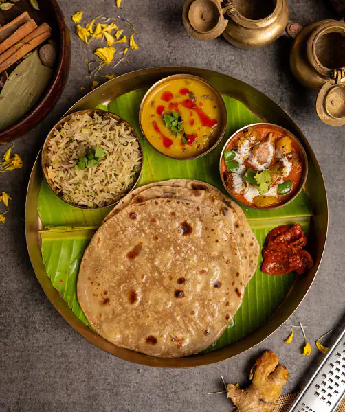 Kadhai Chicken Thali