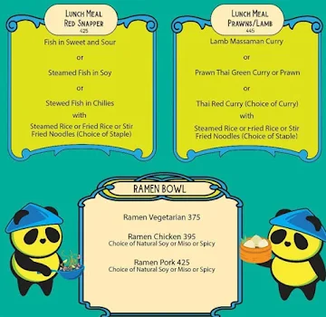 Hello Panda menu 