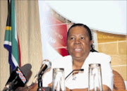 TRACKING MECHANISM: Minister of Education Naledi Pandor addresses the media in Pretoria yesterday. Pic. Peggy Nkomo. 29/09/08. © Sowetan.