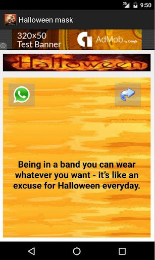 Halloween mask Messages