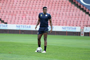 Veteran midfielder Willard Katsande during a Sekhukhune United training session at Ellis Park Stadium.
