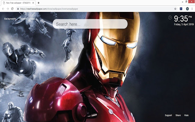 Iron Man Wallpapers HD uudet välilehdet