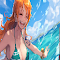 Item logo image for Nami Smiling Ocean Wave One Piece Live Wallpaper