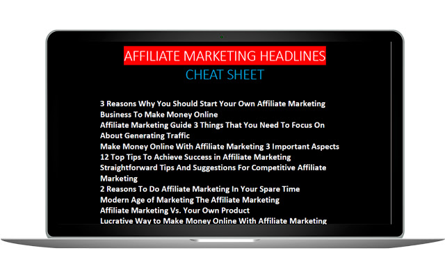 Affiliate Marketing Cheat Sheet chrome extension