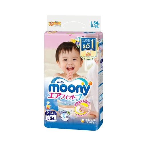 Tã dán Moony L54 gói đại 54 miếng