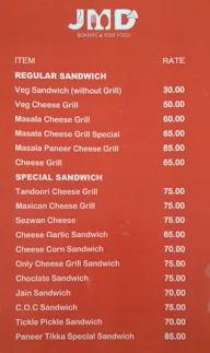 JMD Bakers And Fast Food menu 3