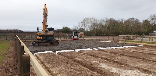 Arena being built for customer in Weyhill. 