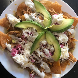 Fried Plantain (Vegetarian) Chilaquiles (Steak)