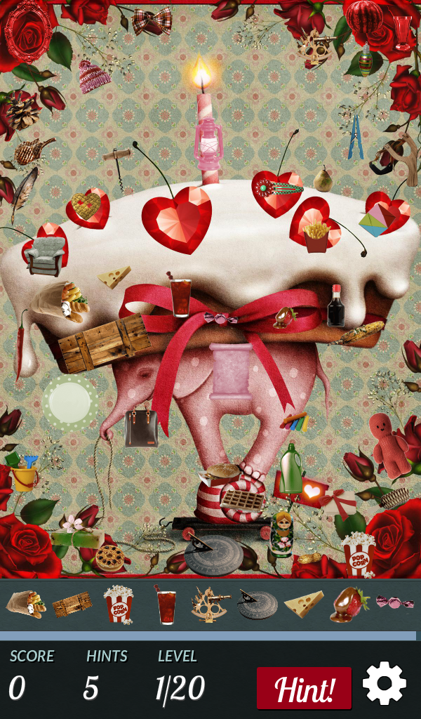 Hidden Object - Crazy Hearts Screen 1
