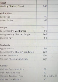 Being Healthy menu 3