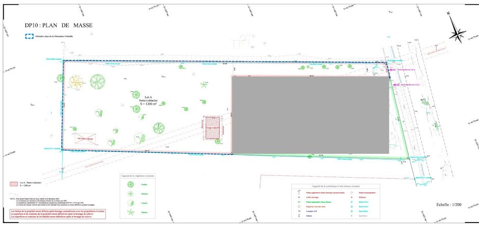 Vente terrain à batir  1200 m² à Romagne (33760), 97 850 €