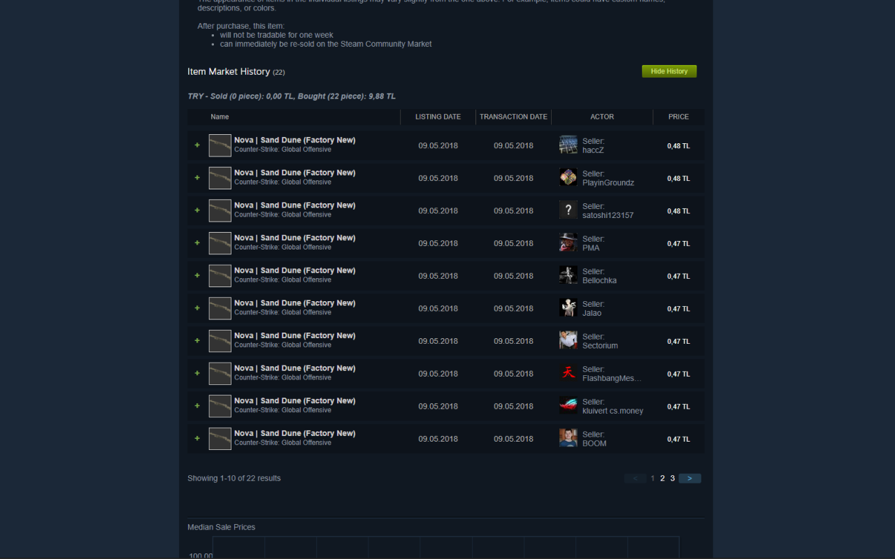 Steam Market History Helper Preview image 2