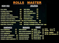 Rolls Master's menu 1