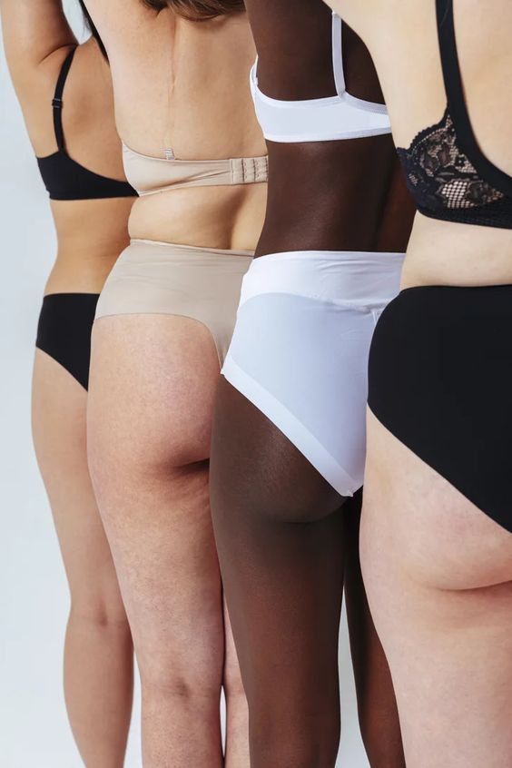 women in their underwear showing butt acne