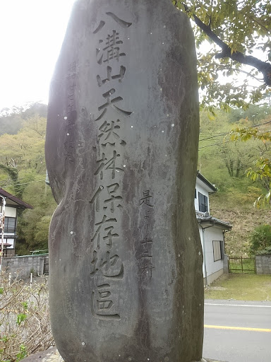 八溝山天然林保存地の碑