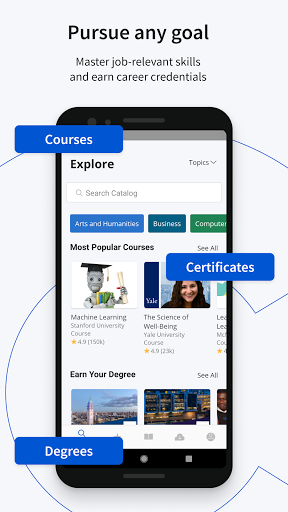 Screenshot Coursera: Learn career skills