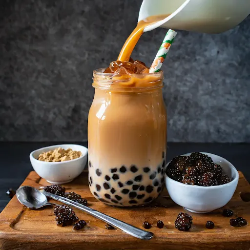 Brown Sugar Milk Bubble Tea [450 Ml, 1 Mason Jar]