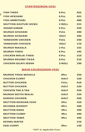 Sarvam Culture World menu 