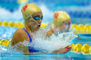 Tatjana Smith on her way to victory in the 200m breaststroke at the national championships in Gqeberha on Wednesday evening. 