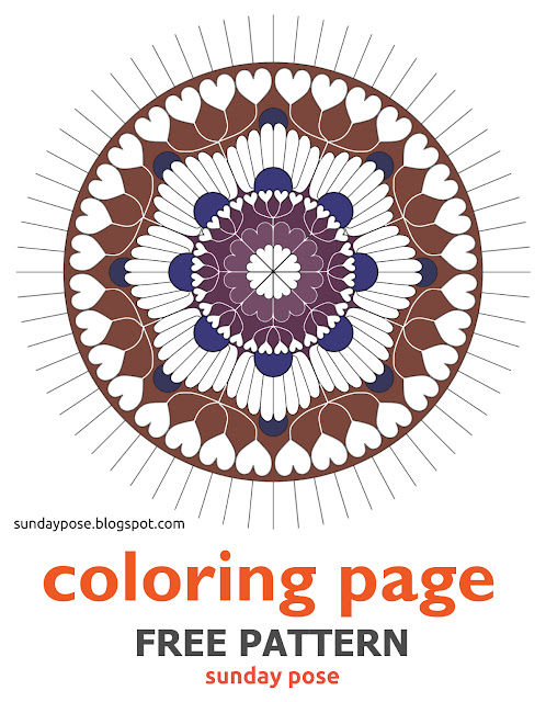 Mandala Pattern - Free Coloring Page by Sunday Pose