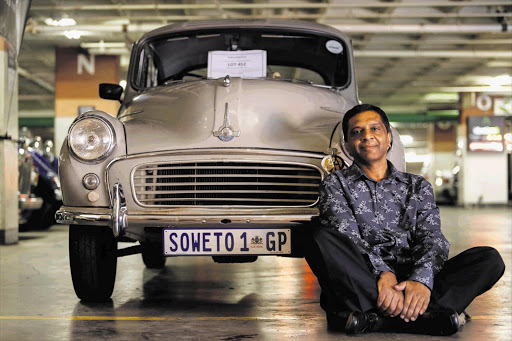 A unique number plate, Soweto 1 GP, valued at R1-million, will go under the hammer at Stephan Welz & Co in Johannesburg next week. The plate will be auctioned with a 1950 Morris Minor 1000, both belonging to Ganas Soobiah.