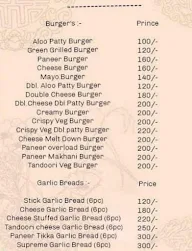 Burger Home menu 1