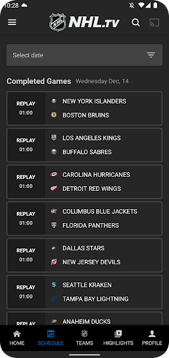 Screenshot NHL.TV