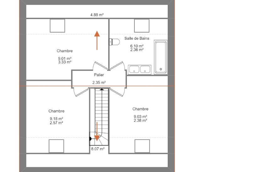  Vente Terrain + Maison - Terrain : 520m² - Maison : 90m² à Villeperdue (37260) 