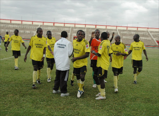 Chemelil Sugar players leave the pich after a KPL match at Nyayo Stadium last year