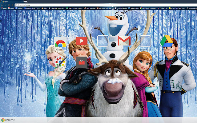 Olaf and Friends - Frozen - Disney chrome extension