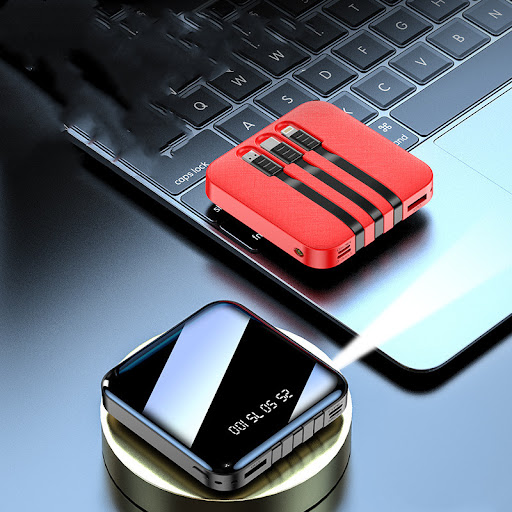 Title 2, Power Bank With Integrated Data Cable. Fast and...