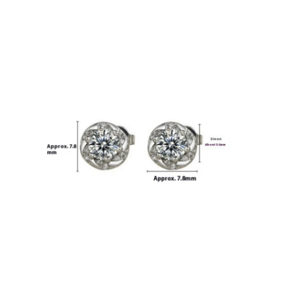 Heren oorstekers met volledige diamant, trendy en cool, enkele fashion look.