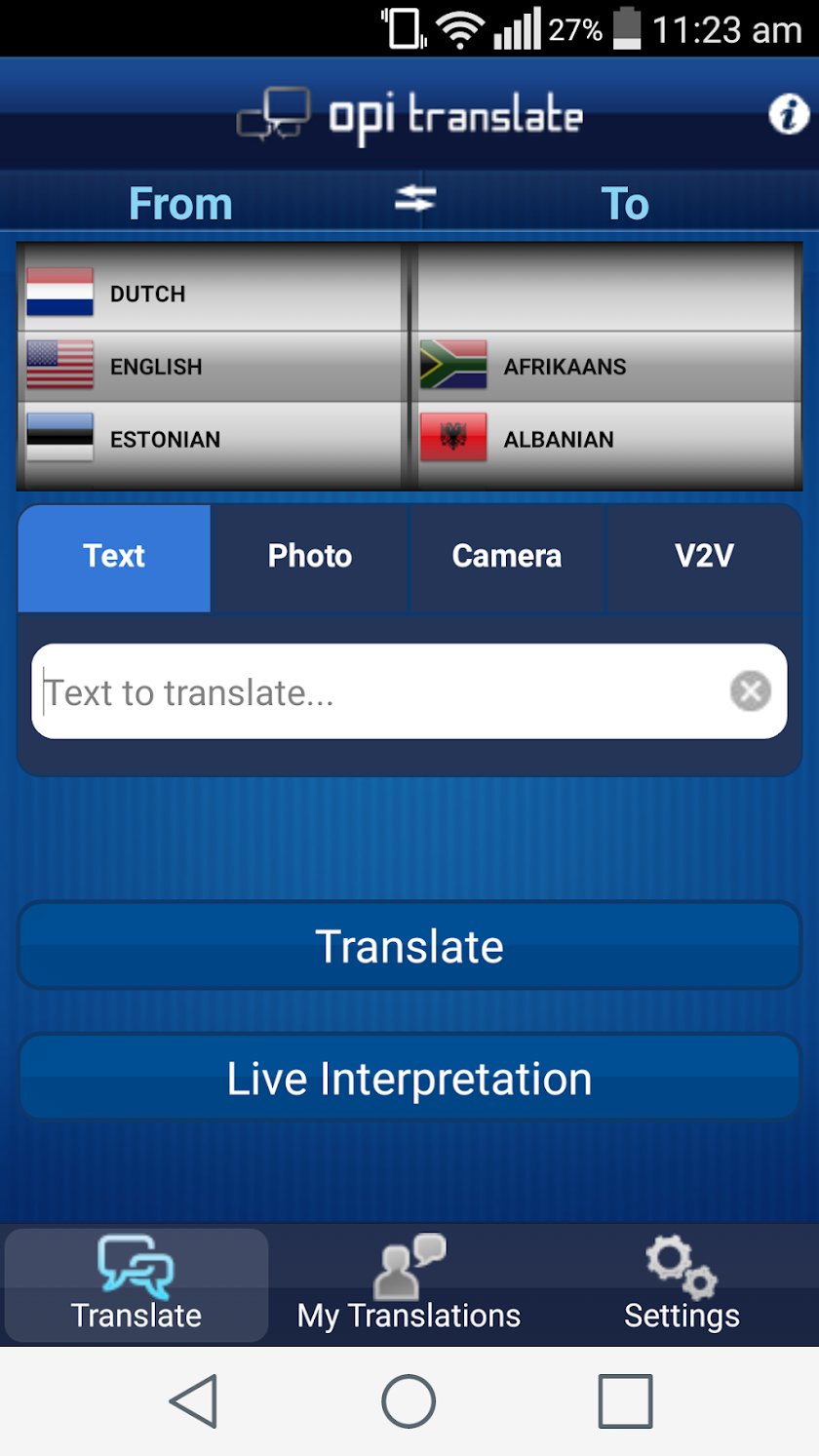 OPI Translate 2.0 Screen 2