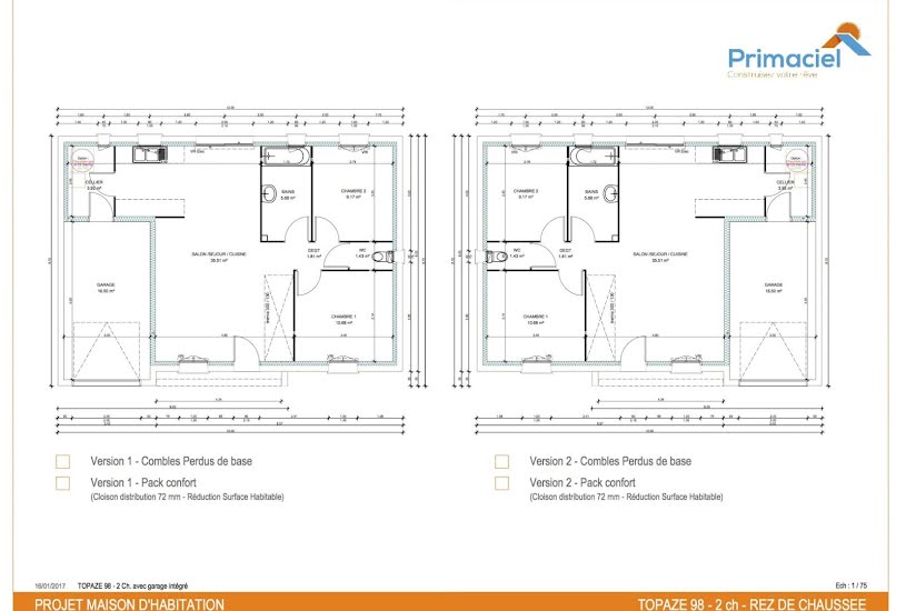  Vente Terrain + Maison - Terrain : 573m² - Maison : 95m² à Saint-Philbert-de-Bouaine (85660) 