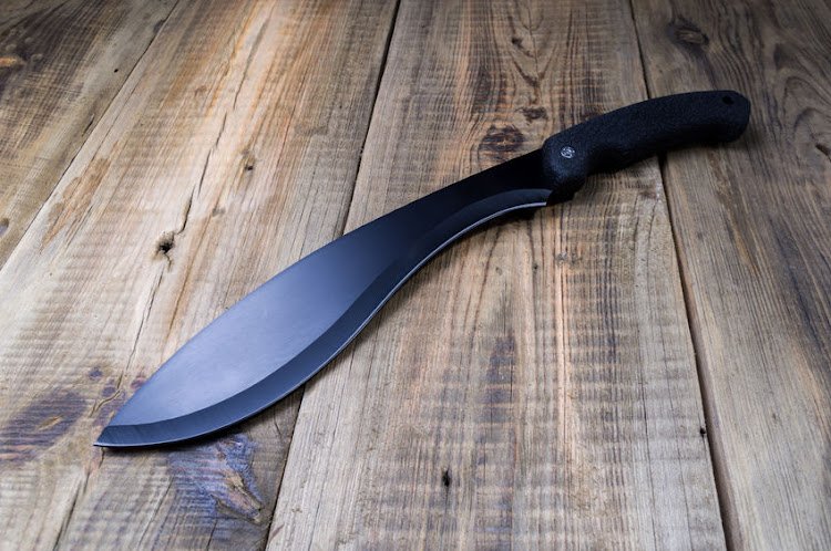 Angered by the break-up of a relationship, Thulasizwe Mtholephi Kunene went to his former partner's boyfriend's house armed with a machete. Stock photo.