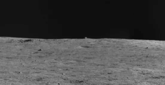An image provided by science website Our Space shows a cube-like object captured by Chinese rover Yutu-2 on the far side of the moon.