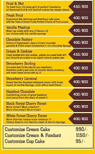 The Cake Factory menu 2