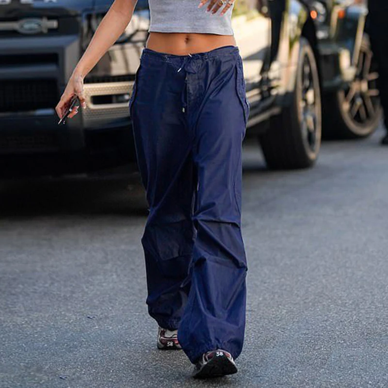 Jeans cargo vintage de mujer Pantalones anchos casuales Estilo callejero Cómodos y versátiles para un look moderno y desenfadado. Perfectos para cualquier ocasión.