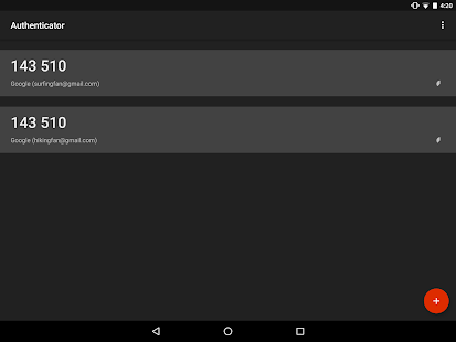Google Authenticator Screenshot