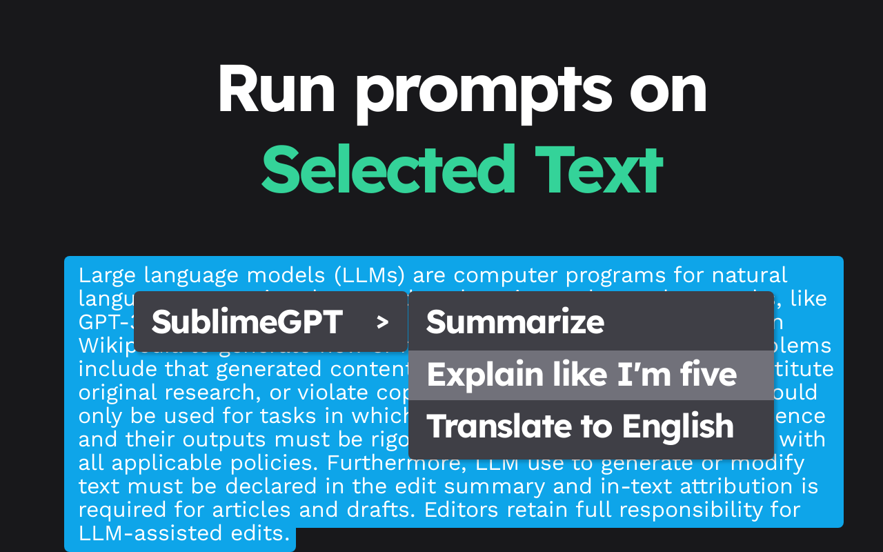 SublimeGPT: ChatGPT Everywhere Preview image 4